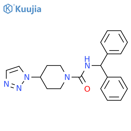 N-benzhydryl-4-(triazol-1-yl)piperidine-1-carboxamide structure