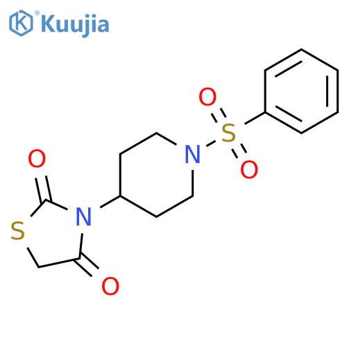 3-[1-(Phenylsulfonyl)-4-piperidinyl]-2,4-thiazolidinedione structure