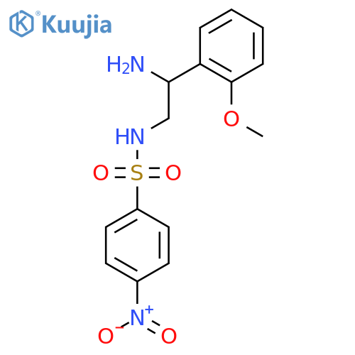 N-[2-amino-2-(2-methoxyphenyl)ethyl]-4-nitrobenzene-1-sulfonamide structure