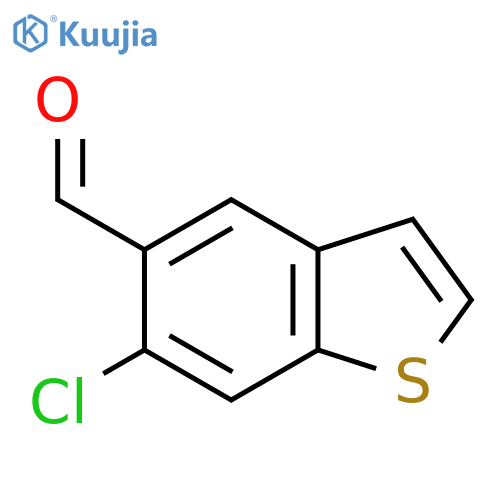 Benzo[b]thiophene-5-carboxaldehyde, 6-chloro- structure