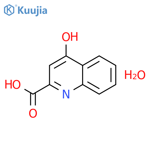 4-hydroxy-2-quinolinecarboxylic Acid Hydrate (1:1) structure