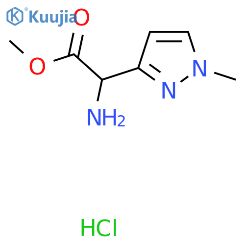 methyl 2-amino-2-(1-methyl-1H-pyrazol-3-yl)acetate hydrochloride structure