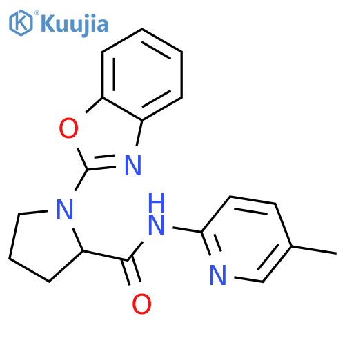 1-(1,3-benzoxazol-2-yl)-N-(5-methylpyridin-2-yl)pyrrolidine-2-carboxamide structure