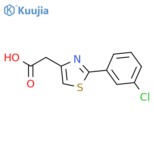2-2-(3-Chlorophenyl)-1,3-thiazol-4-ylacetic Acid structure