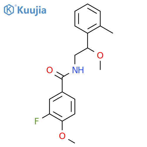 3-fluoro-4-methoxy-N-(2-methoxy-2-(o-tolyl)ethyl)benzamide structure