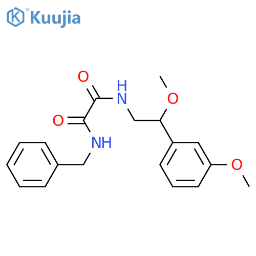 N-benzyl-N'-[2-methoxy-2-(3-methoxyphenyl)ethyl]oxamide structure