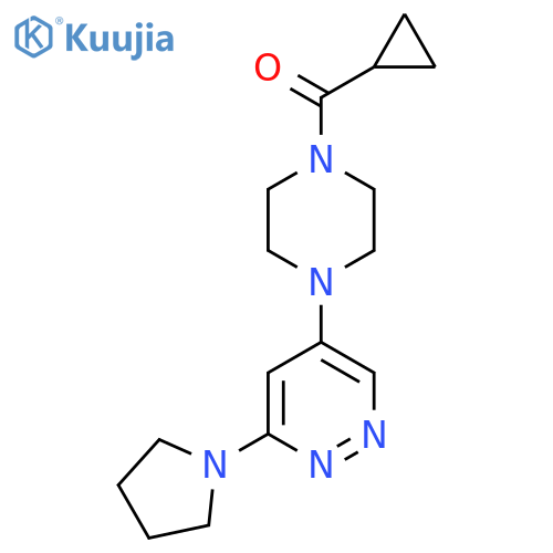 5-(4-cyclopropanecarbonylpiperazin-1-yl)-3-(pyrrolidin-1-yl)pyridazine structure