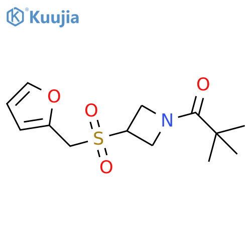 1-{3-[(furan-2-yl)methanesulfonyl]azetidin-1-yl}-2,2-dimethylpropan-1-one structure