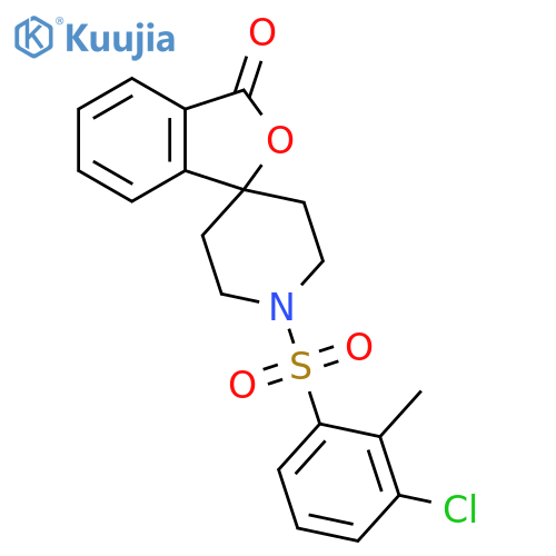 1'-(3-chloro-2-methylbenzenesulfonyl)-3H-spiro[2-benzofuran-1,4'-piperidine]-3-one structure