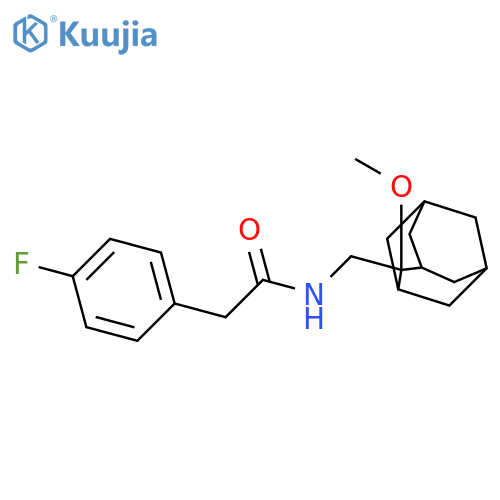 2-(4-fluorophenyl)-N-[(2-methoxy-2-adamantyl)methyl]acetamide structure