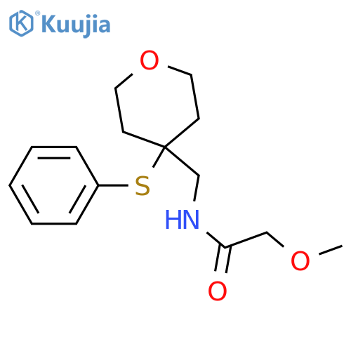 2-methoxy-N-{[4-(phenylsulfanyl)oxan-4-yl]methyl}acetamide structure