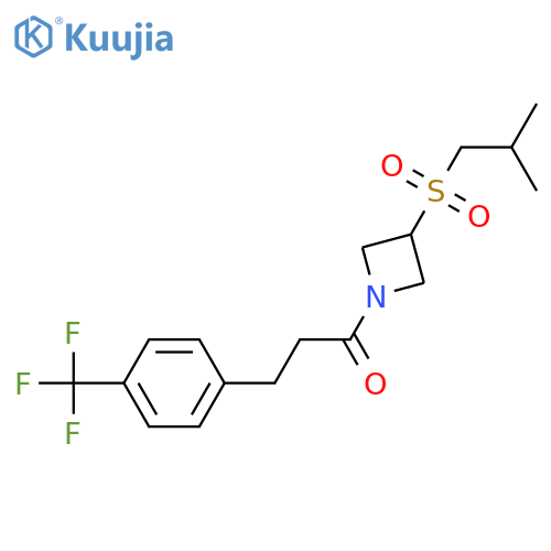 1-[3-(2-methylpropanesulfonyl)azetidin-1-yl]-3-[4-(trifluoromethyl)phenyl]propan-1-one structure