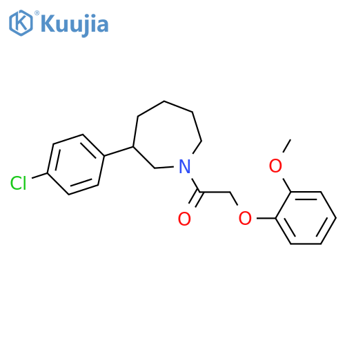 1-[3-(4-chlorophenyl)azepan-1-yl]-2-(2-methoxyphenoxy)ethanone structure