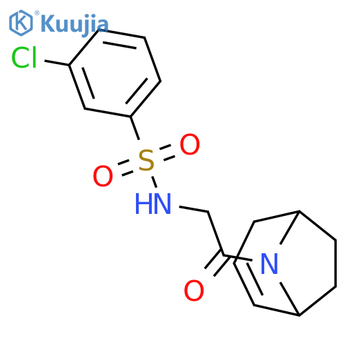 N-[2-(8-Azabicyclo[3.2.1]oct-2-en-8-yl)-2-oxoethyl]-3-chlorobenzenesulfonamide structure