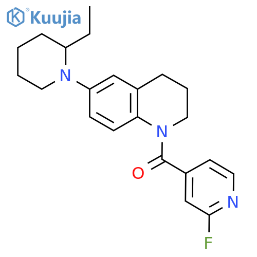 6-(2-Ethylpiperidin-1-yl)-1-(2-fluoropyridine-4-carbonyl)-1,2,3,4-tetrahydroquinoline structure