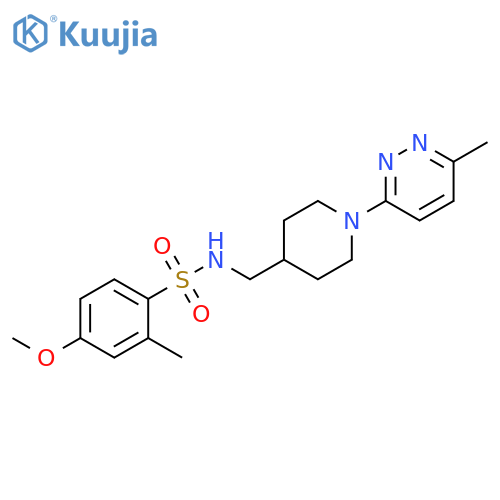 4-methoxy-2-methyl-N-{[1-(6-methylpyridazin-3-yl)piperidin-4-yl]methyl}benzene-1-sulfonamide structure