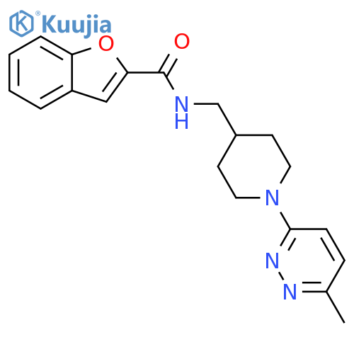 N-{[1-(6-methylpyridazin-3-yl)piperidin-4-yl]methyl}-1-benzofuran-2-carboxamide structure