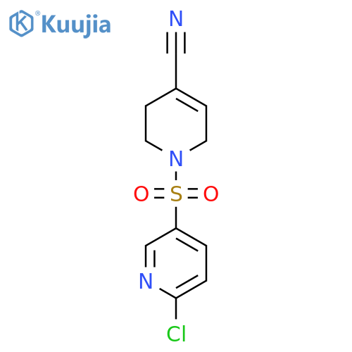 1-[(6-Chloropyridin-3-yl)sulfonyl]-1,2,3,6-tetrahydropyridine-4-carbonitrile structure