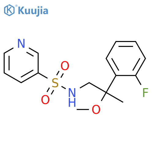 N-[2-(2-fluorophenyl)-2-methoxypropyl]pyridine-3-sulfonamide structure