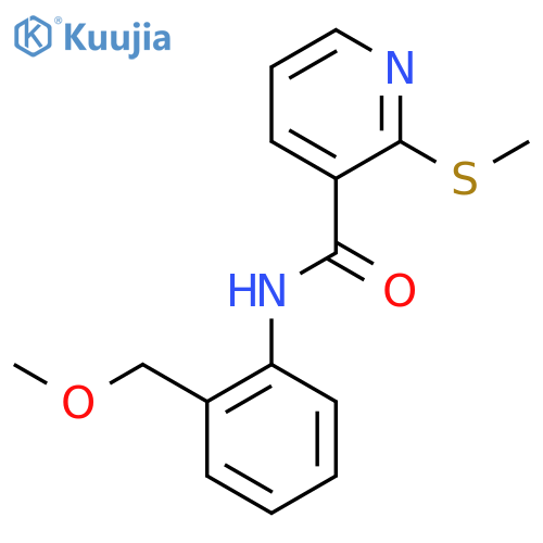 N-[2-(methoxymethyl)phenyl]-2-(methylsulfanyl)pyridine-3-carboxamide structure