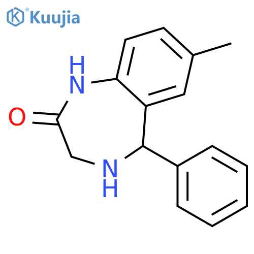 7-methyl-5-phenyl-2,3,4,5-tetrahydro-1H-1,4-benzodiazepin-2-one structure