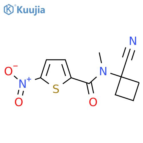 N-(1-cyanocyclobutyl)-N-methyl-5-nitrothiophene-2-carboxamide structure