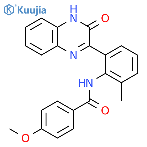 N-[2-(3-hydroxyquinoxalin-2-yl)-6-methylphenyl]-4-methoxybenzamide structure