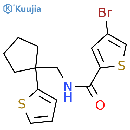 4-bromo-N-{1-(thiophen-2-yl)cyclopentylmethyl}thiophene-2-carboxamide structure