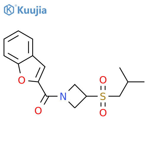 1-(1-benzofuran-2-carbonyl)-3-(2-methylpropanesulfonyl)azetidine structure