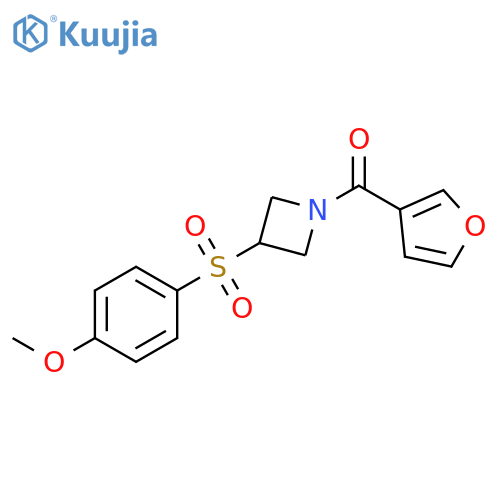1-(furan-3-carbonyl)-3-(4-methoxybenzenesulfonyl)azetidine structure