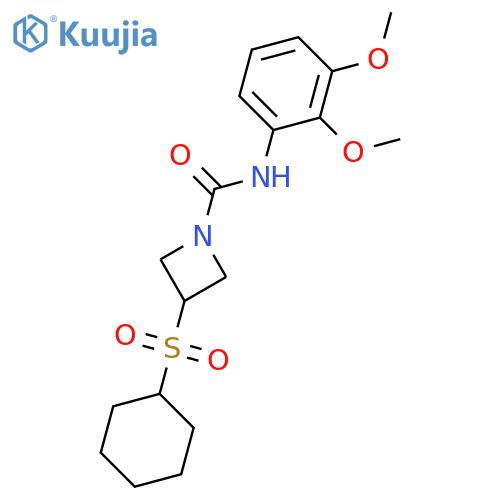 3-(cyclohexanesulfonyl)-N-(2,3-dimethoxyphenyl)azetidine-1-carboxamide structure
