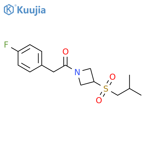 2-(4-fluorophenyl)-1-[3-(2-methylpropanesulfonyl)azetidin-1-yl]ethan-1-one structure