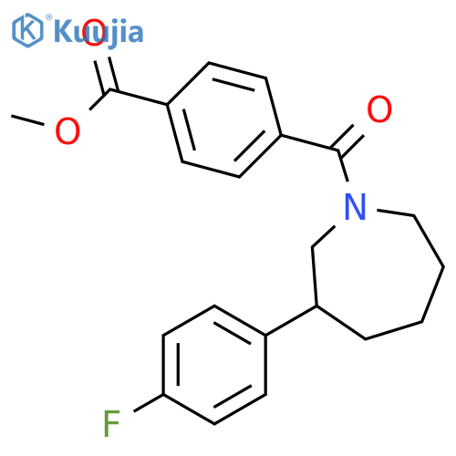methyl 4-[3-(4-fluorophenyl)azepane-1-carbonyl]benzoate structure