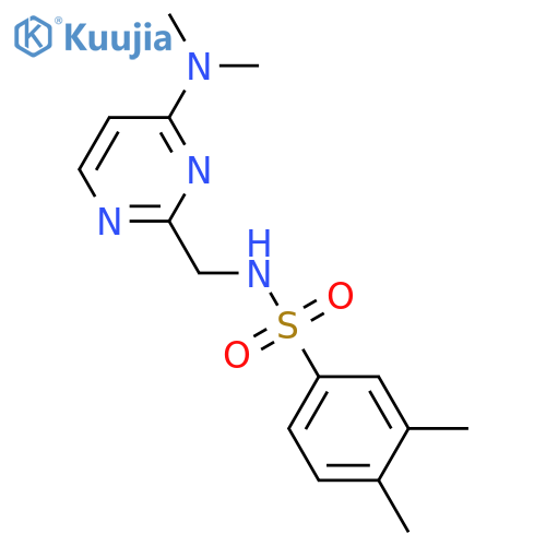 N-{[4-(dimethylamino)pyrimidin-2-yl]methyl}-3,4-dimethylbenzene-1-sulfonamide structure