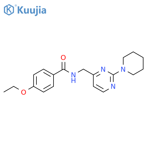 4-ethoxy-N-{[2-(piperidin-1-yl)pyrimidin-4-yl]methyl}benzamide structure