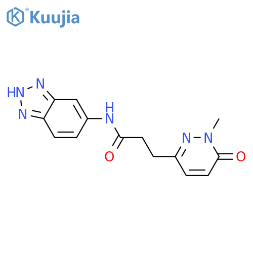 N-(2H-benzotriazol-5-yl)-3-(1-methyl-6-oxopyridazin-3-yl)propanamide structure