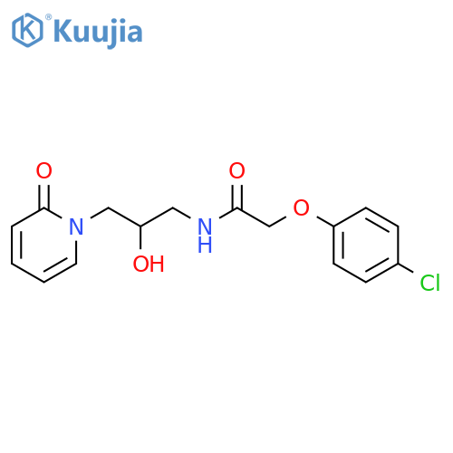 2-(4-Chlorophenoxy)-N-[2-hydroxy-3-(2-oxo-1(2H)-pyridinyl)propyl]acetamide structure
