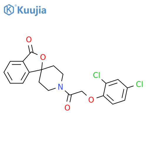 1'-[2-(2,4-dichlorophenoxy)acetyl]-3H-spiro[2-benzofuran-1,4'-piperidine]-3-one structure