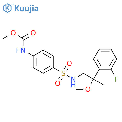 Methyl N-[4-[[[2-(2-fluorophenyl)-2-methoxypropyl]amino]sulfonyl]phenyl]carbamate structure