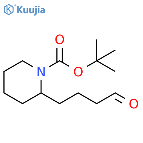 tert-butyl 2-(4-oxobutyl)piperidine-1-carboxylate structure
