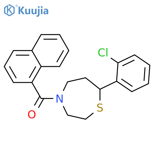 7-(2-chlorophenyl)-4-(naphthalene-1-carbonyl)-1,4-thiazepane structure