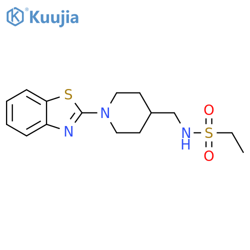 N-{[1-(1,3-benzothiazol-2-yl)piperidin-4-yl]methyl}ethane-1-sulfonamide structure