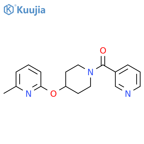 2-methyl-6-{[1-(pyridine-3-carbonyl)piperidin-4-yl]oxy}pyridine structure