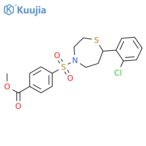 methyl 4-{[7-(2-chlorophenyl)-1,4-thiazepan-4-yl]sulfonyl}benzoate structure