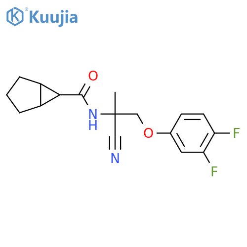 N-[1-cyano-2-(3,4-difluorophenoxy)-1-methylethyl]bicyclo[3.1.0]hexane-6-carboxamide structure