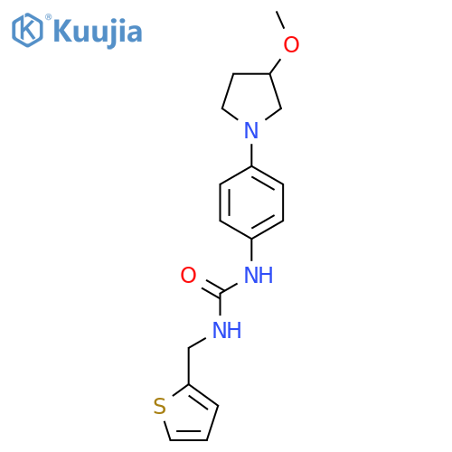 1-4-(3-methoxypyrrolidin-1-yl)phenyl-3-(thiophen-2-yl)methylurea structure