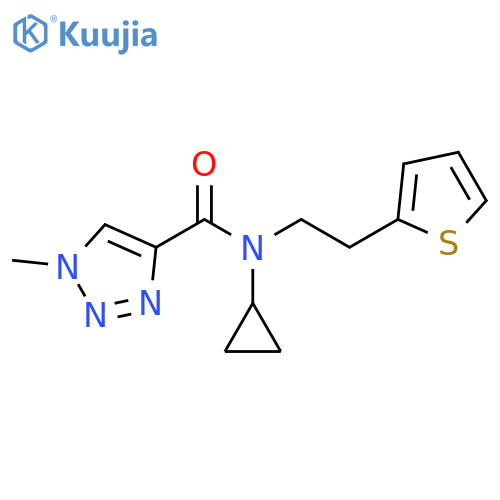 N-cyclopropyl-1-methyl-N-[2-(thiophen-2-yl)ethyl]-1H-1,2,3-triazole-4-carboxamide structure