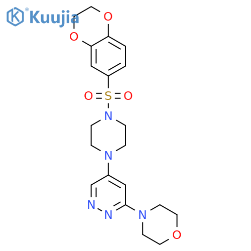 4-{5-[4-(2,3-dihydro-1,4-benzodioxine-6-sulfonyl)piperazin-1-yl]pyridazin-3-yl}morpholine structure