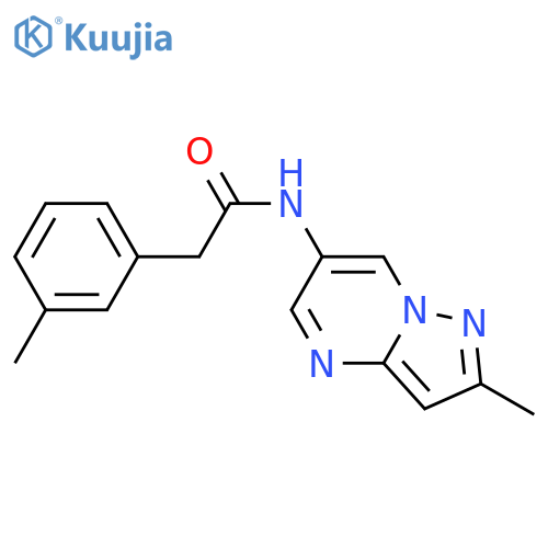 2-(3-methylphenyl)-N-{2-methylpyrazolo[1,5-a]pyrimidin-6-yl}acetamide structure