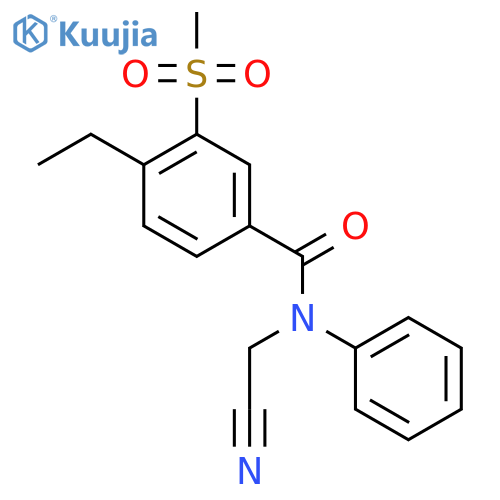 N-(cyanomethyl)-4-ethyl-3-methanesulfonyl-N-phenylbenzamide structure